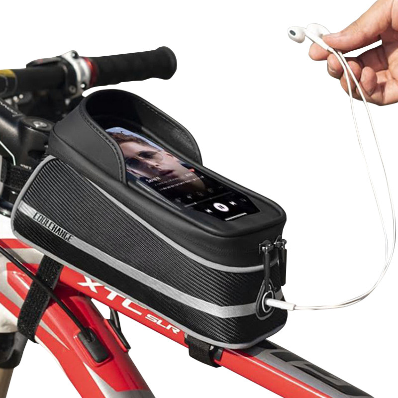 쿨체인지 F011 하드팩 탑튜브 스마트폰 가방 자전거 프레임 백 앞