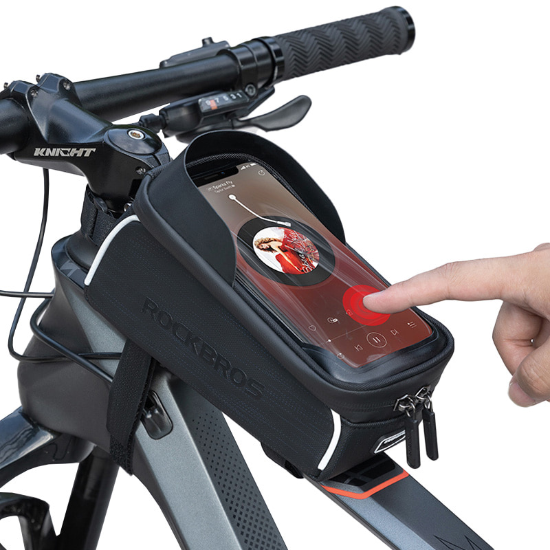 락브로스 T2 탑튜브 핸드폰 가방 자전거 프레임 백 앞