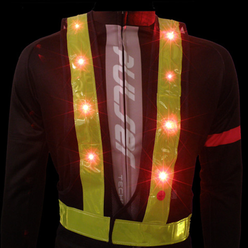 디빅 라이딩용 LED 야광 반사조끼 자전거 형광 안전 신호수