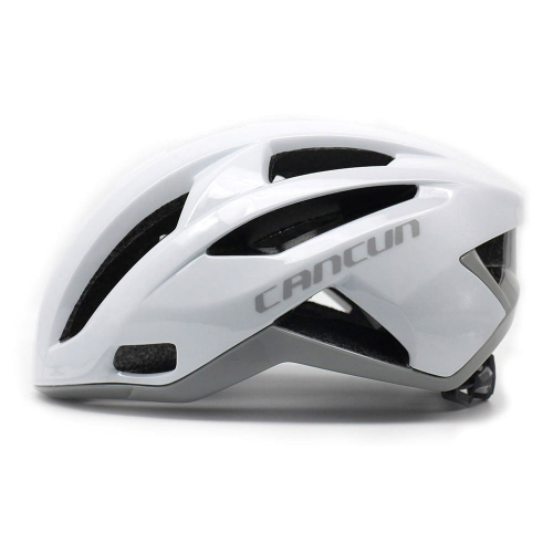 캔쿤 R1 에어로 자전거 헬멧(유광화이트 그레이)